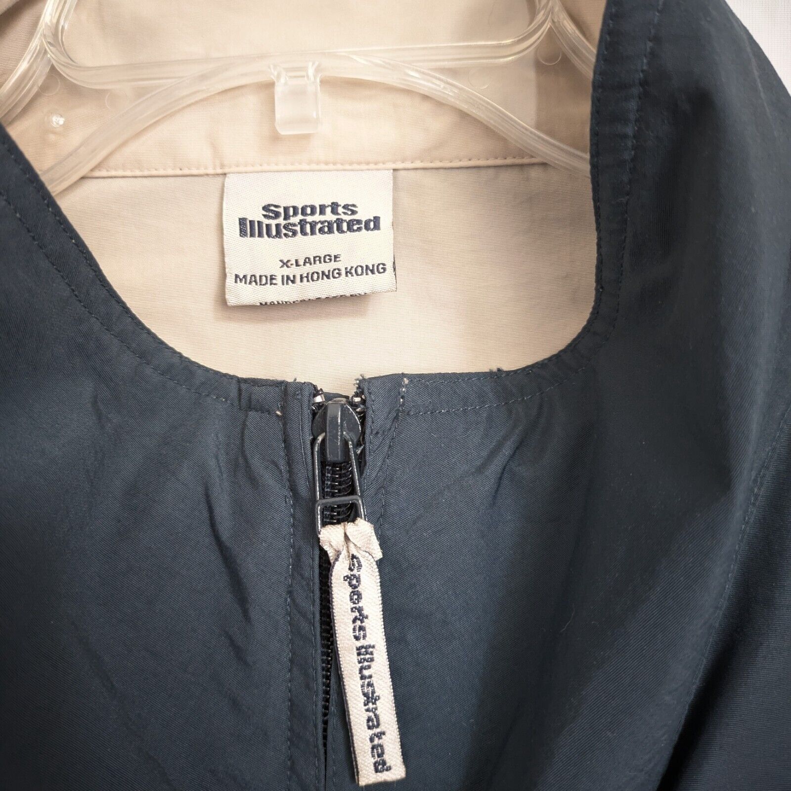 Sports Illustrated Jacket Mens X-Large Blue Embroidered Full Zip Pockets Vintage — image 3 of 8